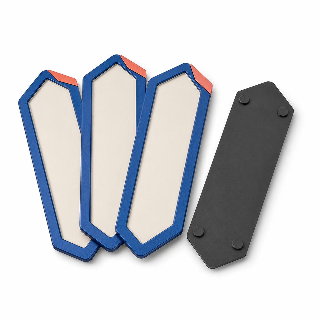 Lot de 3 plaques de porte en aluminium avec inserts remplaçables – 18 × 7 cm