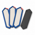 Lot de 3 plaques de porte en aluminium avec inserts remplaçables – 18 × 7 cm