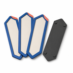 Lot de 3 plaques de porte en aluminium avec inserts remplaçables – 18 × 7 cm