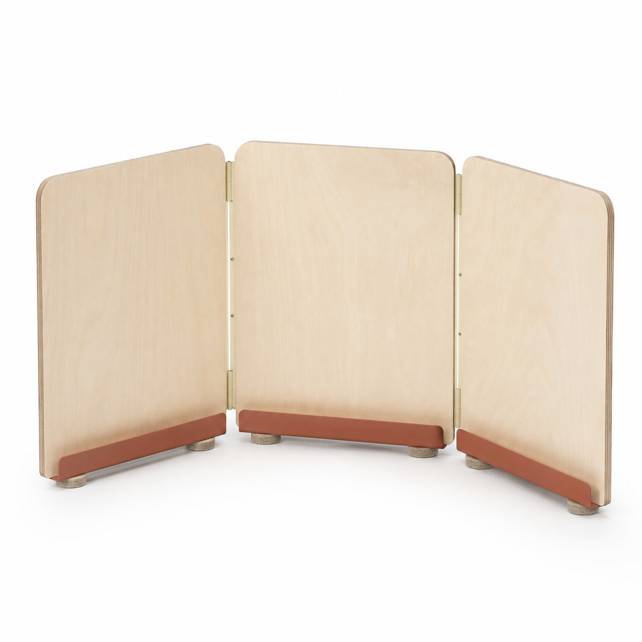 Présentoir de table pliable à 3 volets en bois – 26 × 16 cm