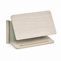 Porte-livret d’accueil pliable en frêne avec support téléphone – 24 × 18 cm