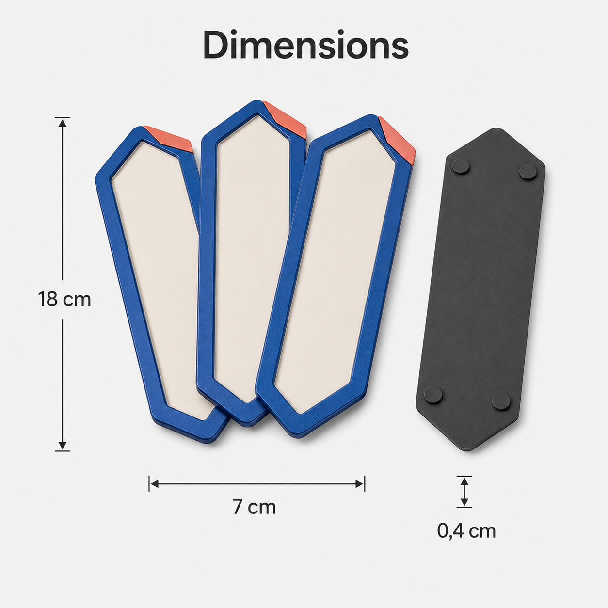 Lot de 3 plaques de porte en aluminium avec inserts remplaçables – 18 × 7 cm