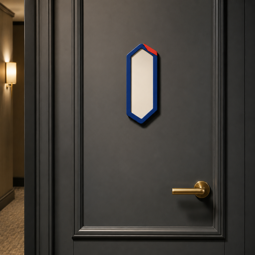 Lot de 3 plaques de porte en aluminium avec inserts remplaçables – 18 × 7 cm